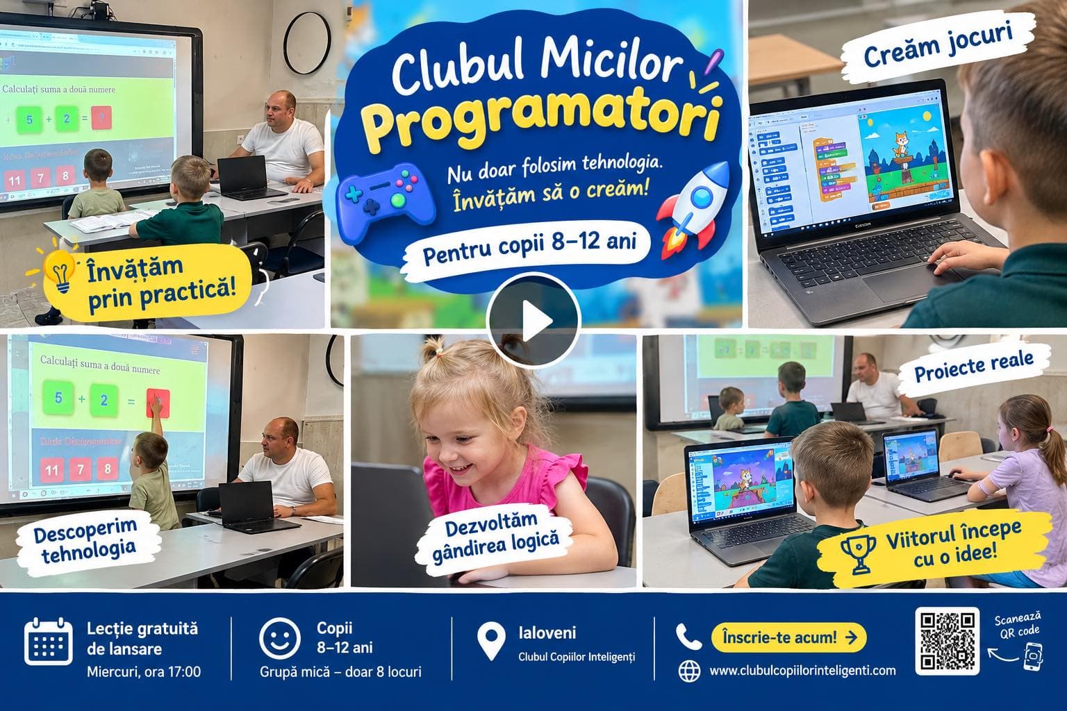 Programare pentru copii în Ialoveni | Clubul Copiilor Inteligenți